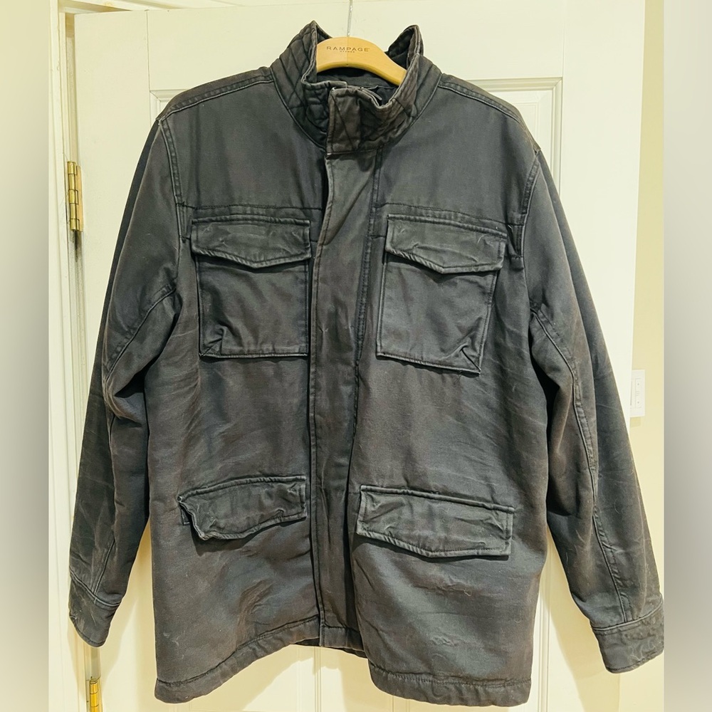American Eagle Outfitters Dark Gray Military Jacket